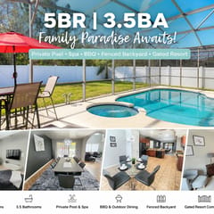 CRYSTAL COVE (4730BD) - 5BR 3.5BA Pool Home & Spa, Fenced Yard