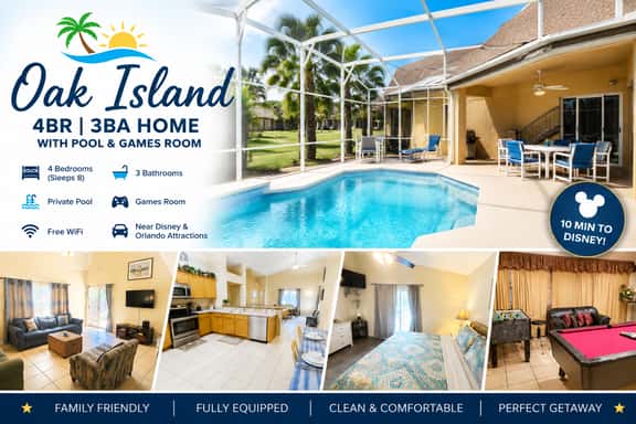 OAK ISLAND - 4BR 3BA Home w/ Pool & Games Room - Image 1
