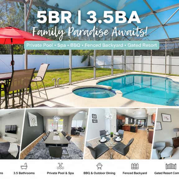 CRYSTAL COVE (4730BD) - 5BR 3.5BA Pool Home & Spa, Fenced Yard - Image 1