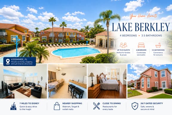 LAKE BERKLEY (975PT)  - 4BR 3.5BA Townhome